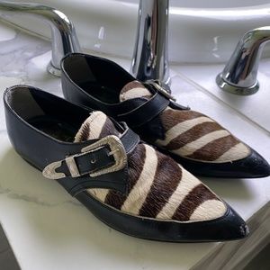 *Vintage/RARE** NaNa by Dr Martens Zebra Pony Shoes Made in England - size7